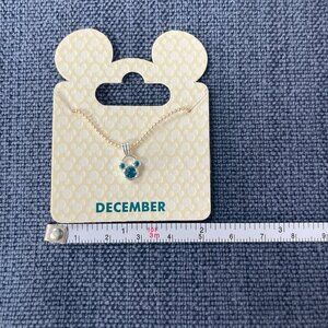 Disney Birthstone Mickey Necklace - December